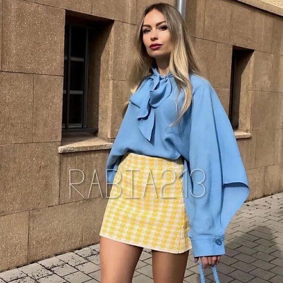 ZARA CAPE SLEEVED BLOUSE - Picture 3 of 7